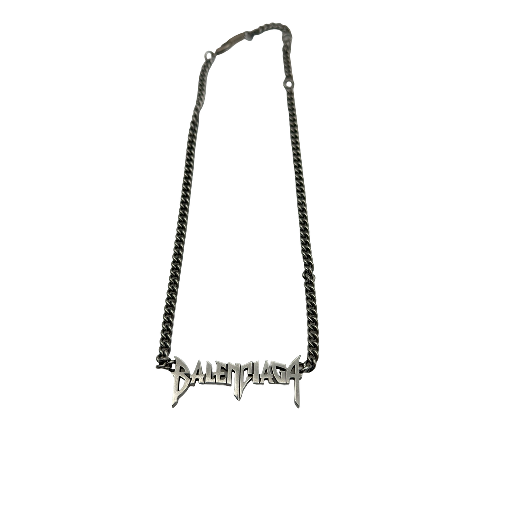 Balenciaga Metal Logo Necklace