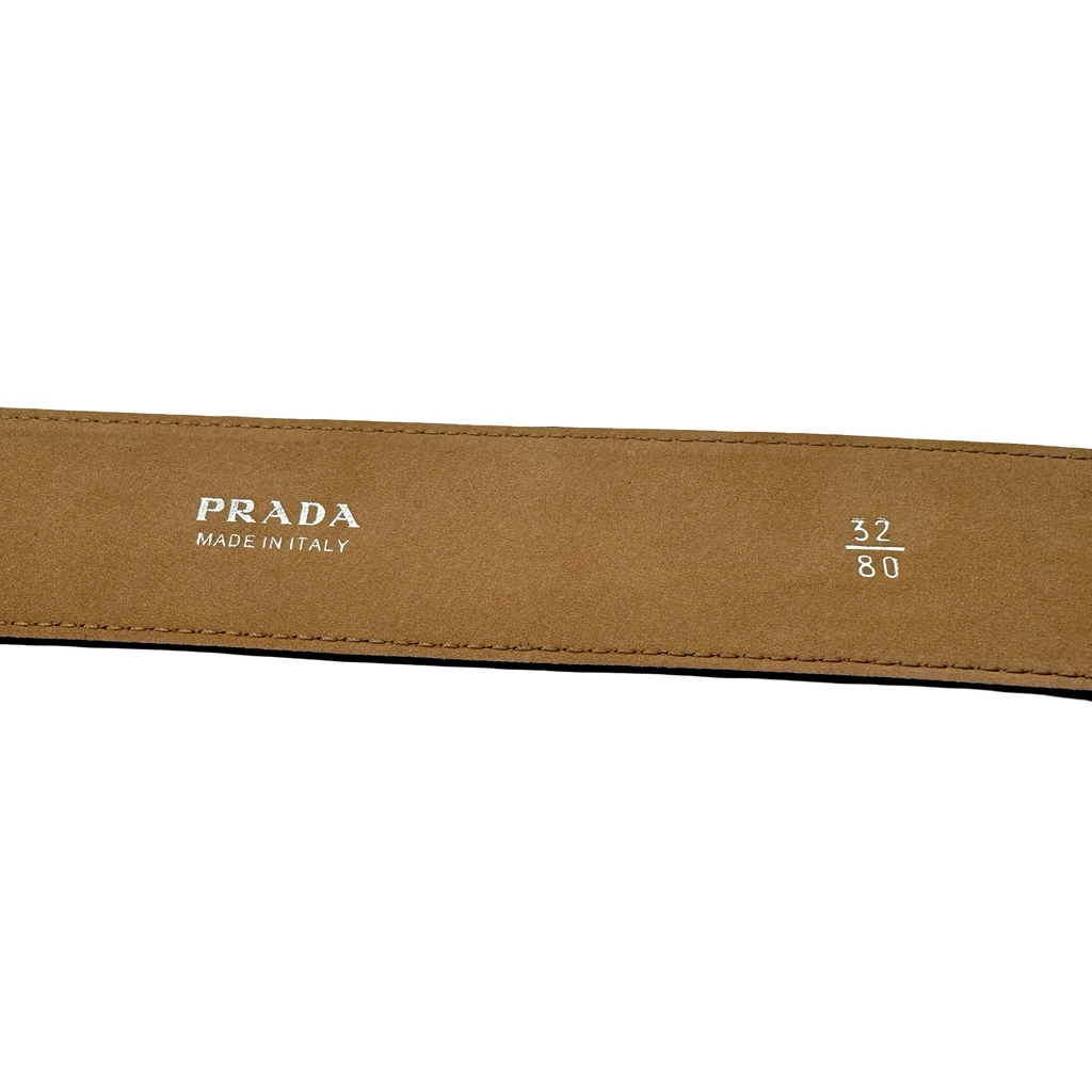 Prada Navy Suede Belt