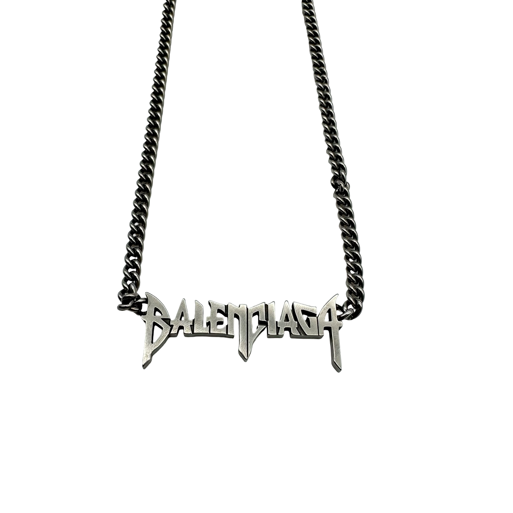 Balenciaga Metal Logo Necklace