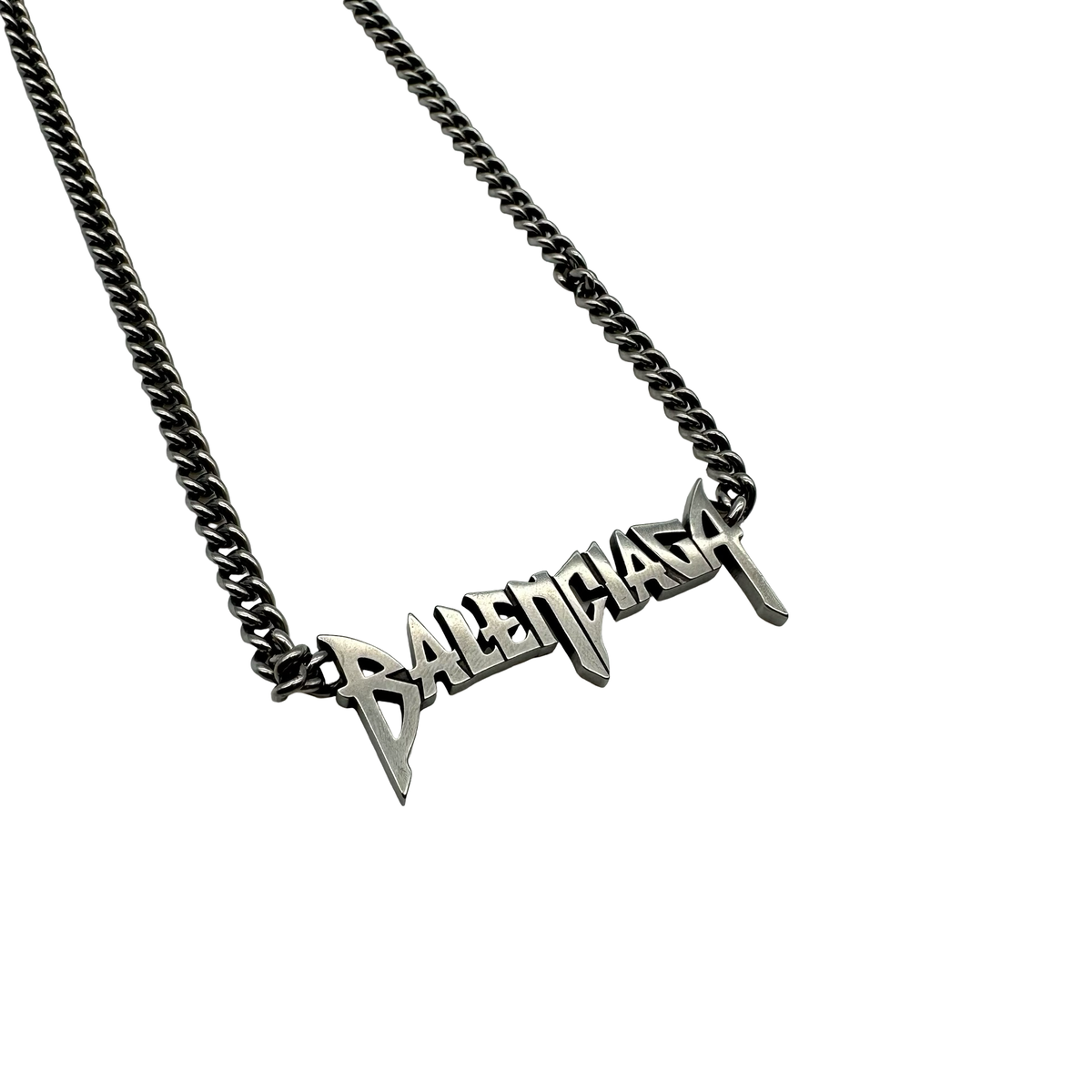 Balenciaga Metal Logo Necklace