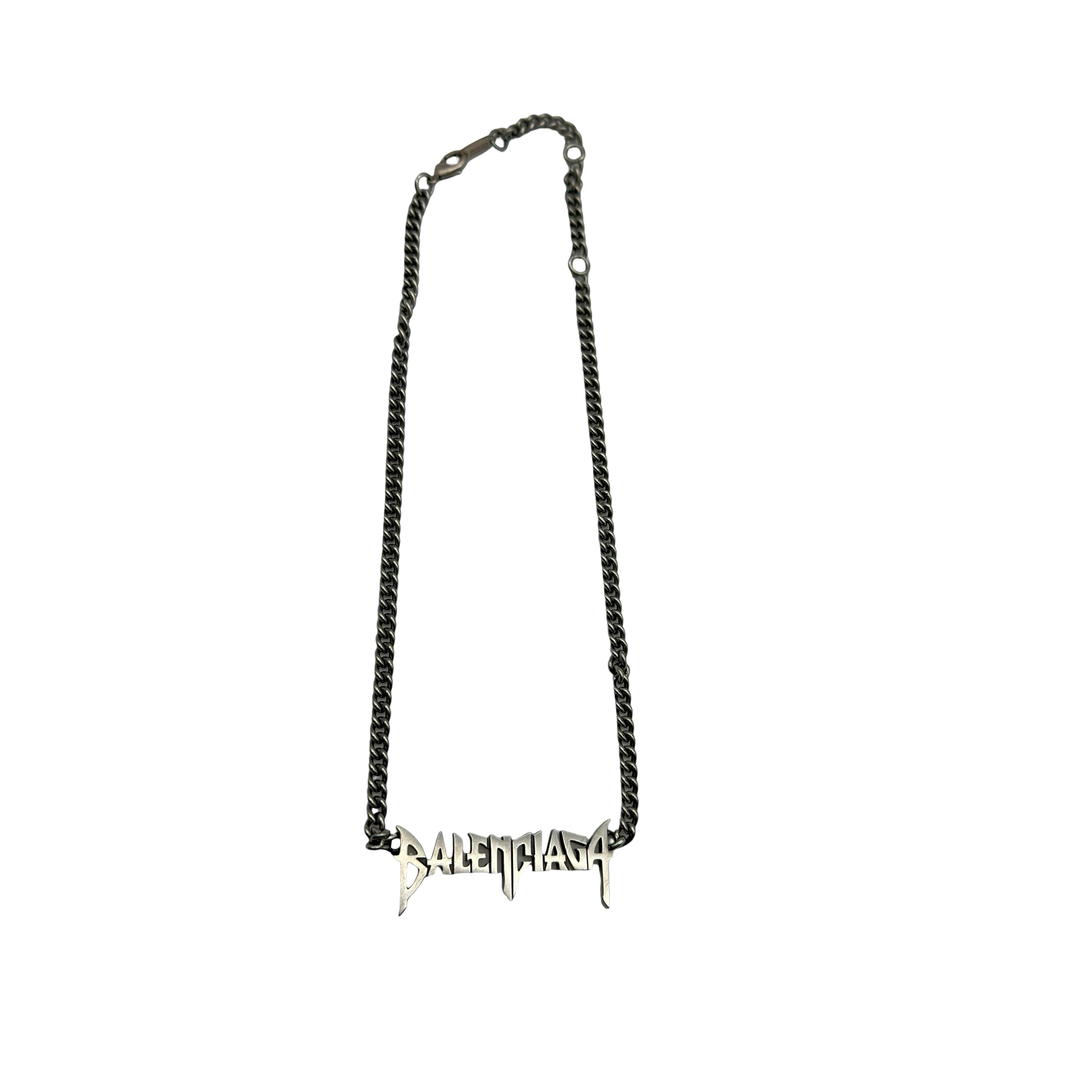 Balenciaga Metal Logo Necklace