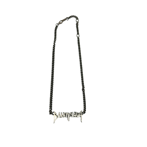 Balenciaga Metal Logo Necklace